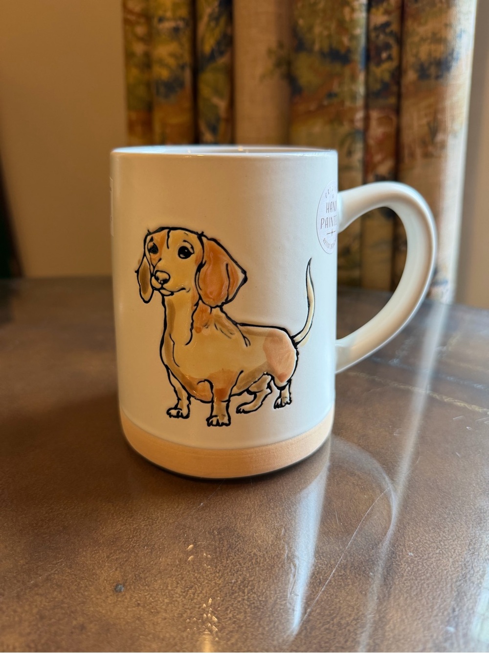 White and Tan Dachshund Dog Ceramic Mug - Cute Pet Design